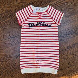 GAP Red and White Striped Kids Casual Dress